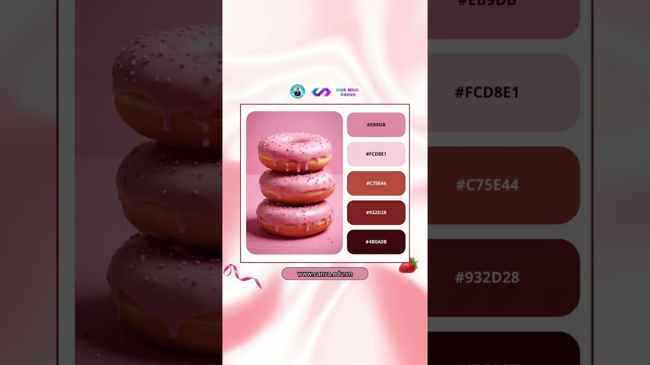 🍓 Top 5 bảng màu hồng pastel dành cho thiết kế Canva của bạn 🍓
