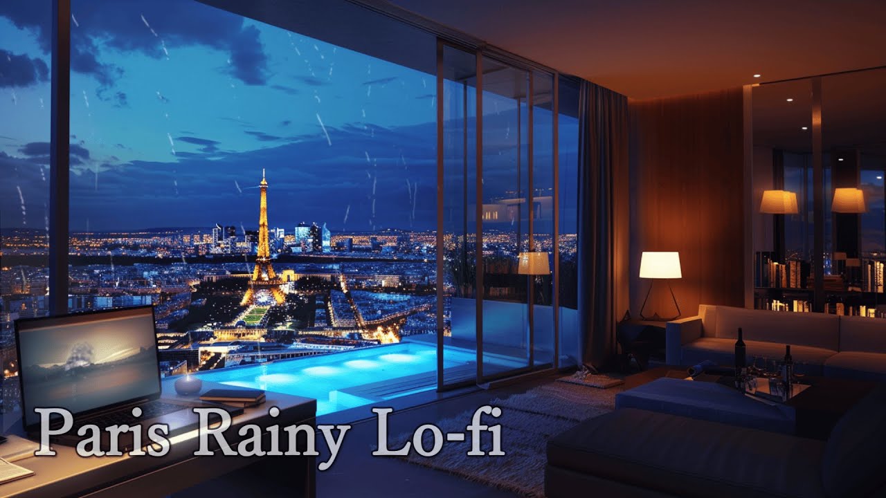 Paris 80s Rainy Night | Deep Focus Ambient Lo-fi – Luxury Room