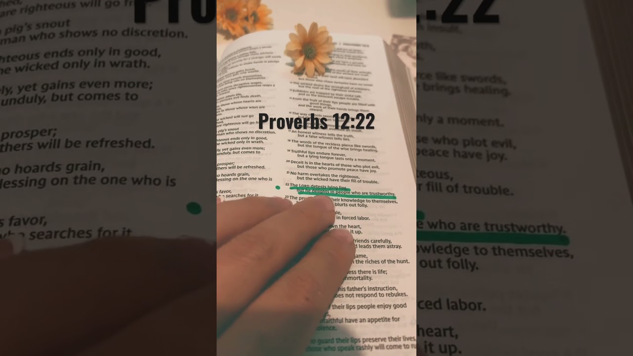 Proverbs 12:22 Hold on to the Lord 🙏