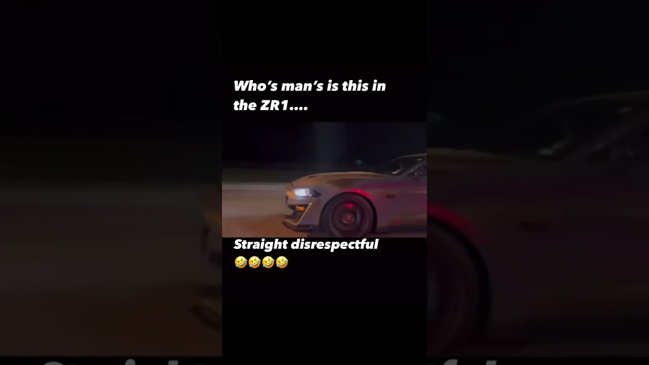 Zr1 disrespects mustang street racing #automobile #car #fun #performance #racing #mustang #corvette