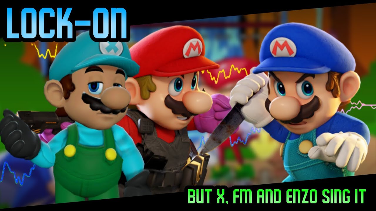 FNF - lock-on but X, FM and enzo sing it (MIDI/FLM)