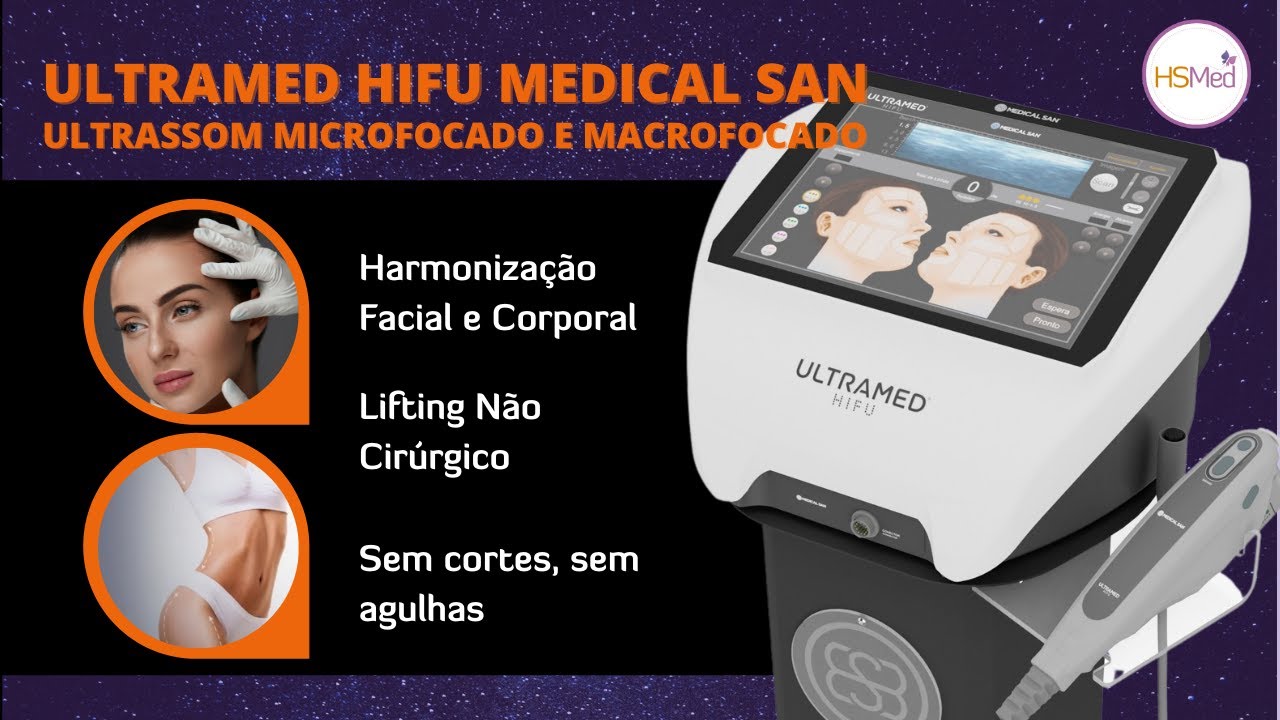 ULTRAMED HIFU Medical San - Ultrassom Microfocado e Macrofocado com 5 Cartuchos | Apresentação