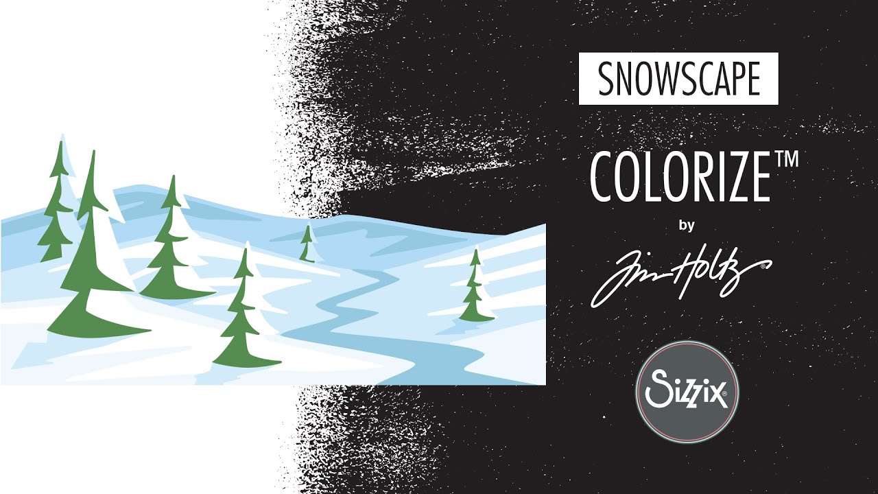 Make a Christmas Snowscape with Sizzix Colorize&trade; Thinlits Dies by Tim Holtz&reg;