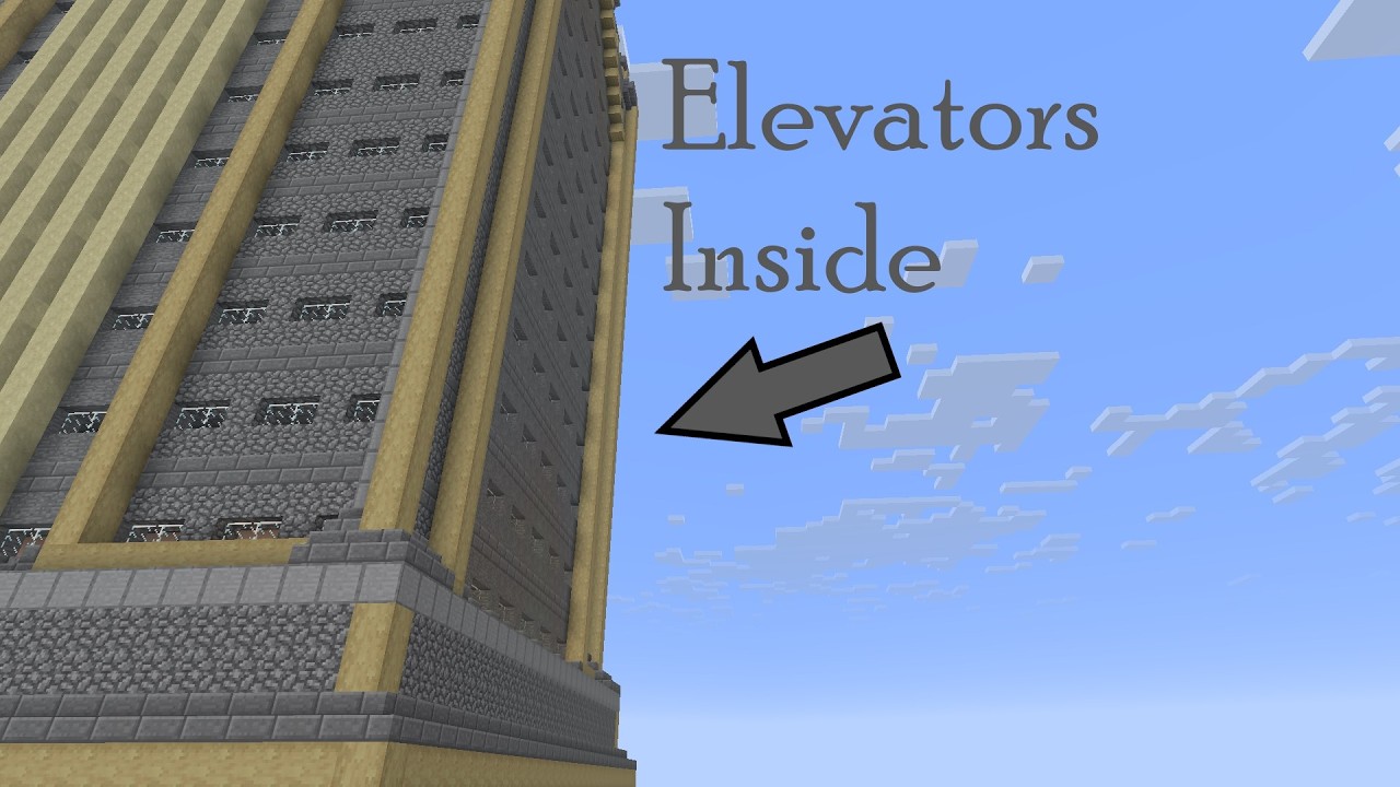 Minecraft Building Elevator Tutorial (No Mods Or Redstone)