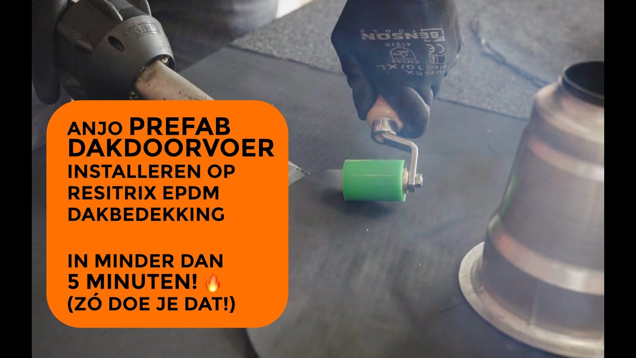 Resitrix EPDM Prefab Dakdoorvoer Installeren op Bestaande en Nieuwbouw Daken | Tutorial