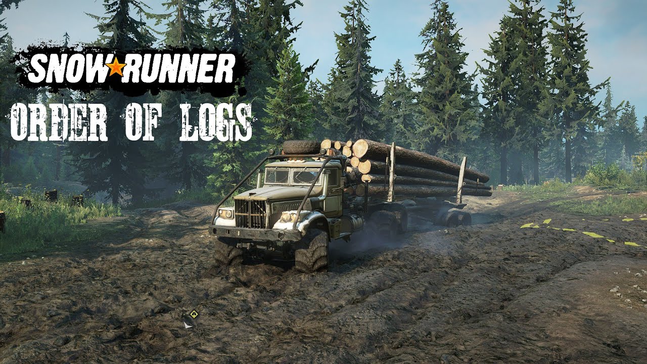Order Of Logs Black Badger Lake to Grainwoods River Wisconsin USA Phase 3 Snowrunner DLC Gameplay