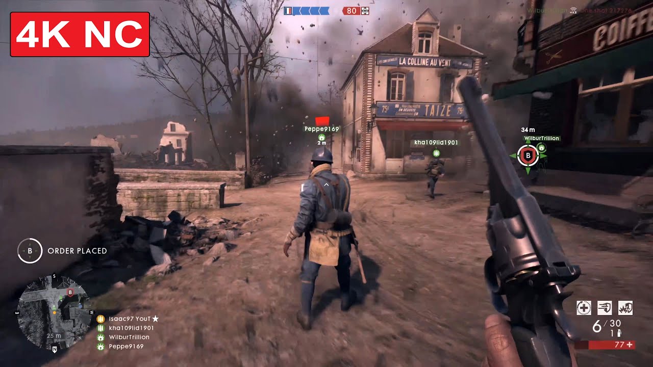 Battlefield 1 | Only Pistol Rush gameplay - 4K No Commentary