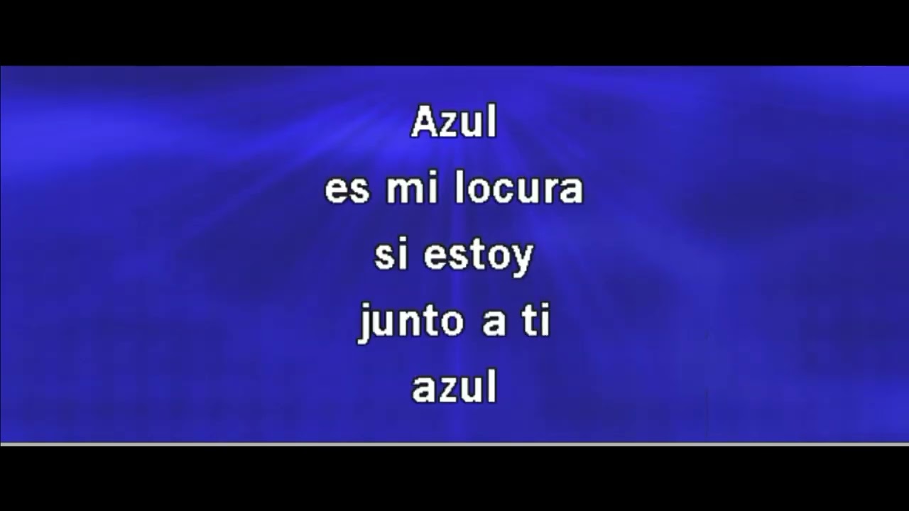 azul Cristian Castro karaoke tono bajo
