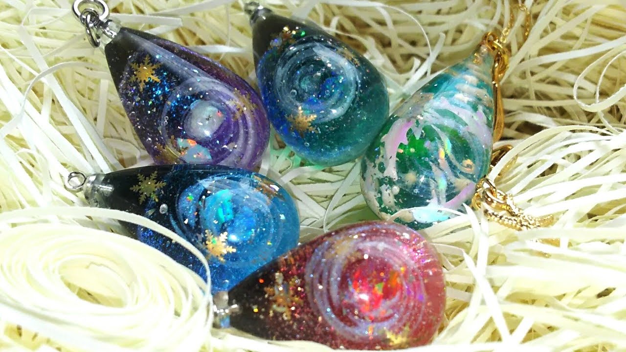 ＵVレジン  雫型の雪景色をあの子にプレゼント(*^^*)  resin