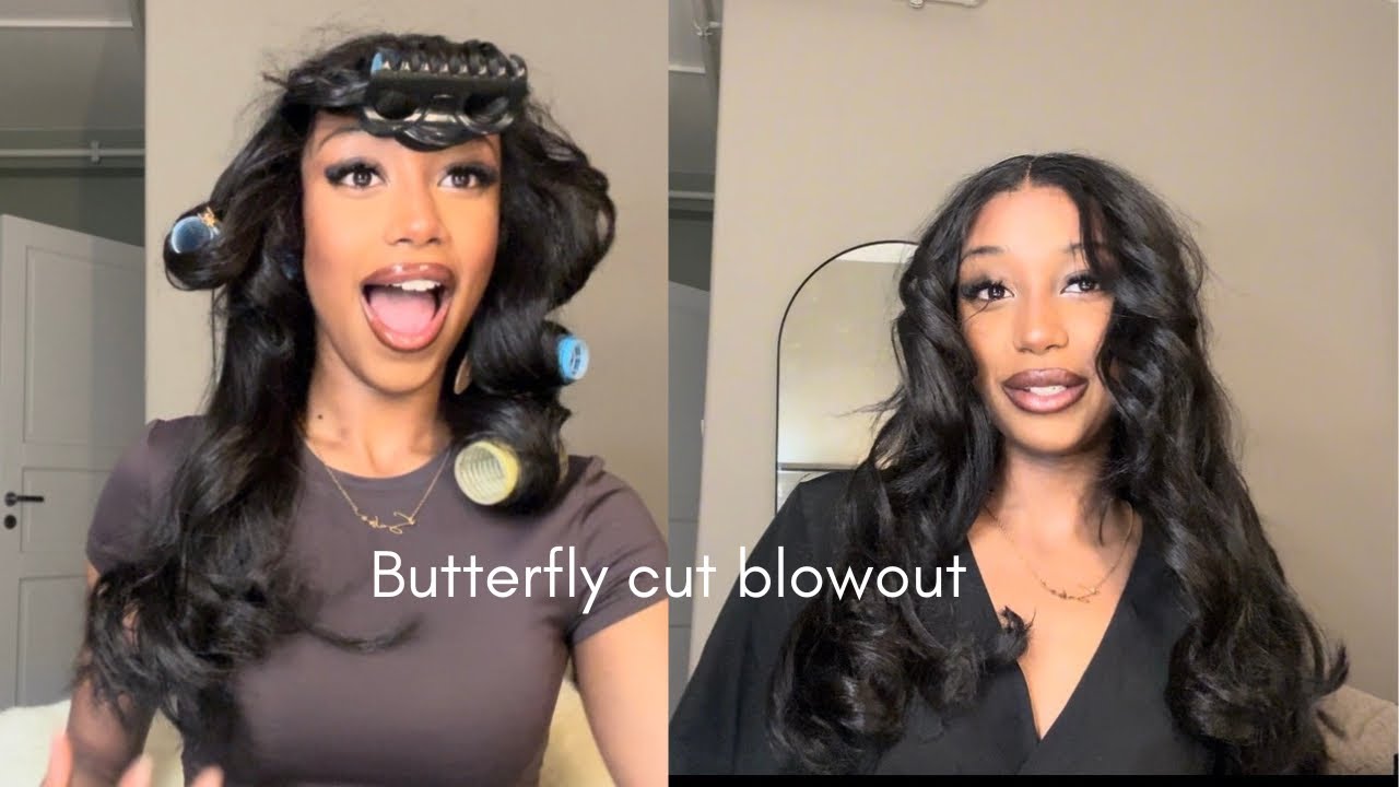How i style my Butterfly cut (Step by step - Anyone can do this)