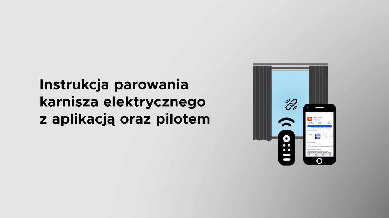 Automat -On — Instrukcja parowania karnisza elektrycznego z aplikacją oraz pilotem WiFi