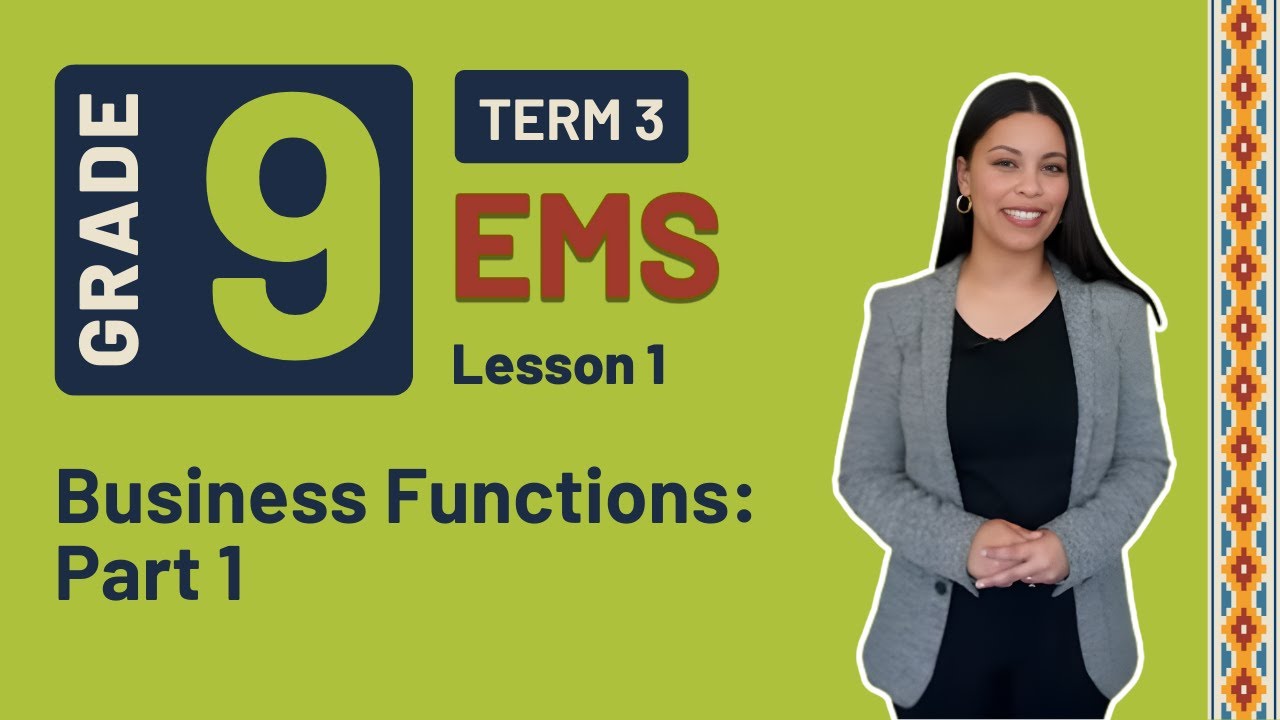 9 класс EMS (Экономика и предпринимательство) | Семестр 3, Урок 1 | Бизнес-функции: Часть 1