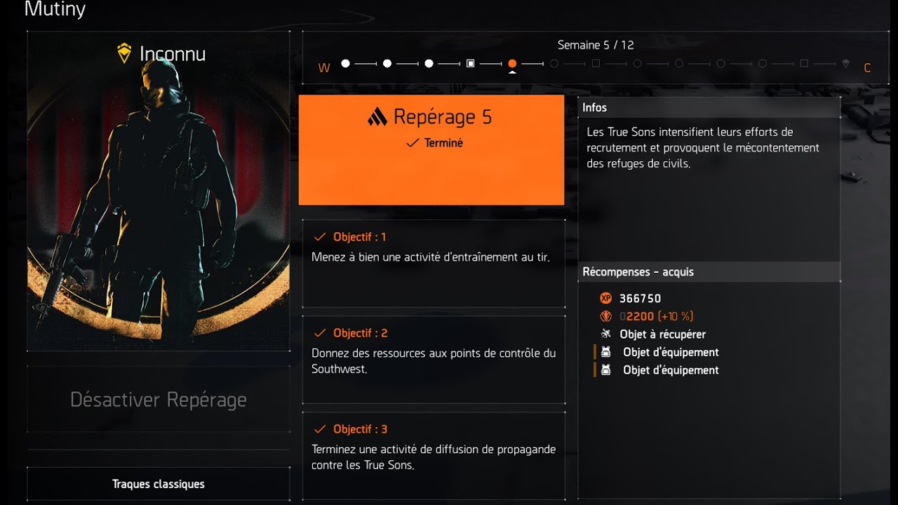 The Division 2 Semaine 5 (SAISON 3 ANNÉE 7 MUTINY / MUTINERIE) Bonne année a vous