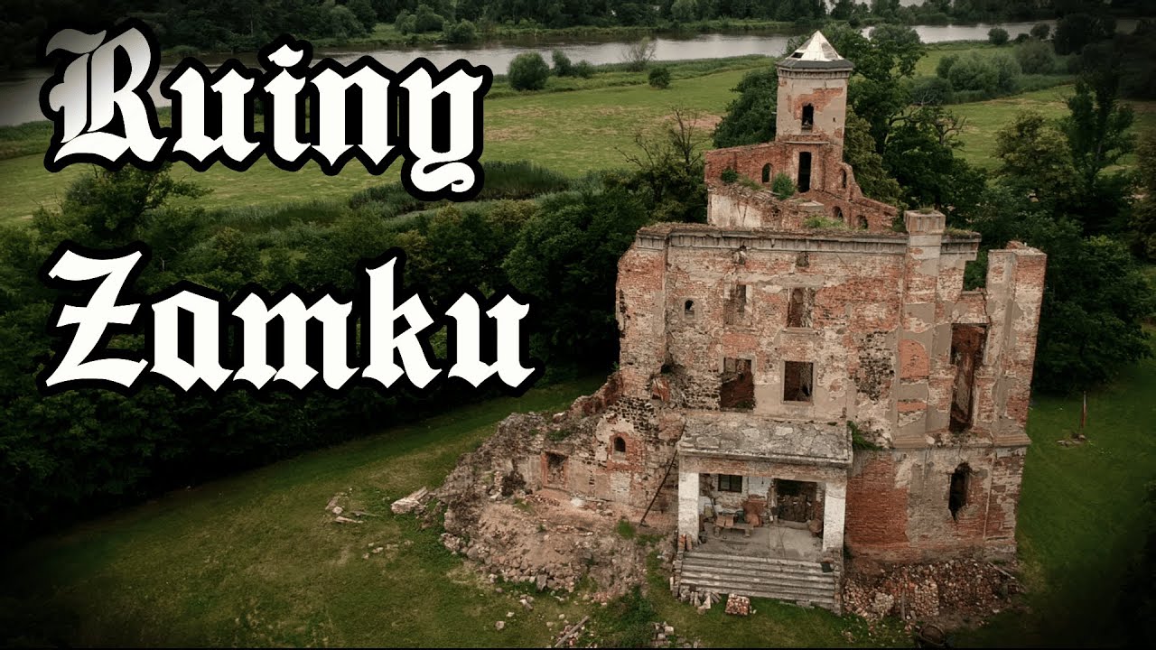 Ruiny zamku książąt wrocławskich w Urazie 2020. Cinematic spark footage.