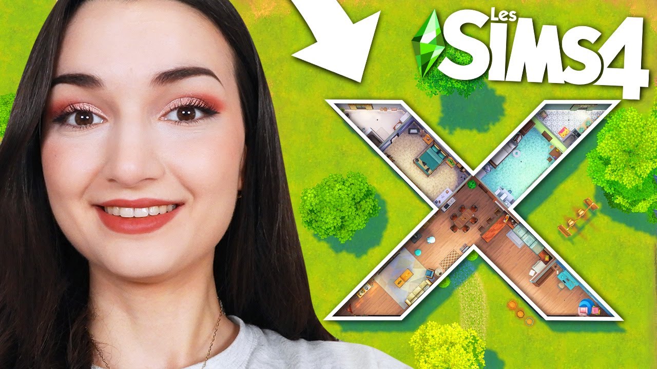 Maison en forme de lettre (Siri décide 🤣) | Challenge Sims 4