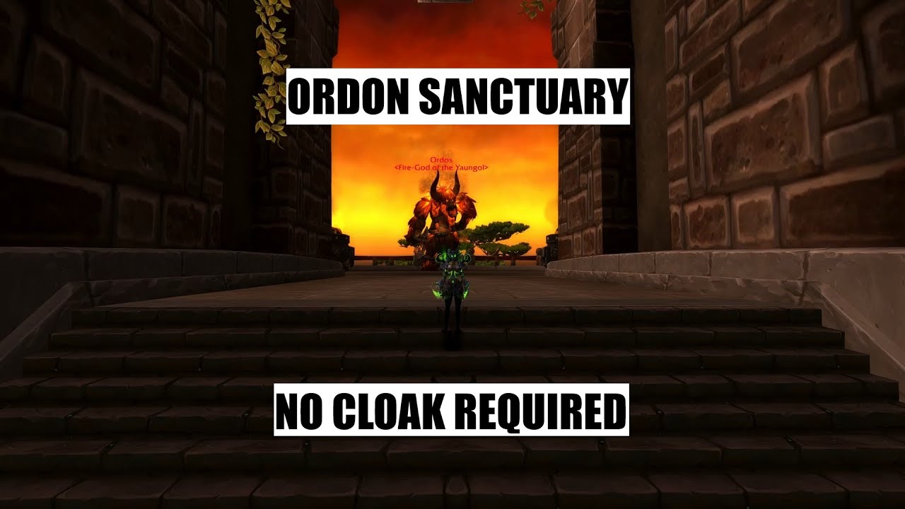 How to enter the Ordon Sanctuary WITHOUT the cloak! (DEMON HUNTER) DRAGONFLIGHT 10.2.5