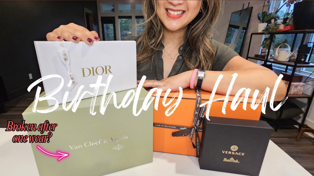 Распаковка/перевозка ко дню рождения | При участии Van Cleef, Hermes, Versace & Dior | Я только ч...