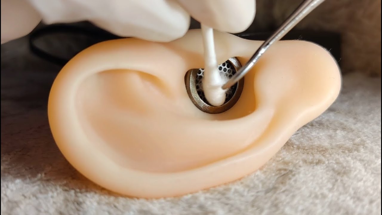 ASMR Deep Intense Ear Cleaning- Ears on the TASCAM w/ Metal Dental Pick, Spoolie, Q-tip (No Talking)