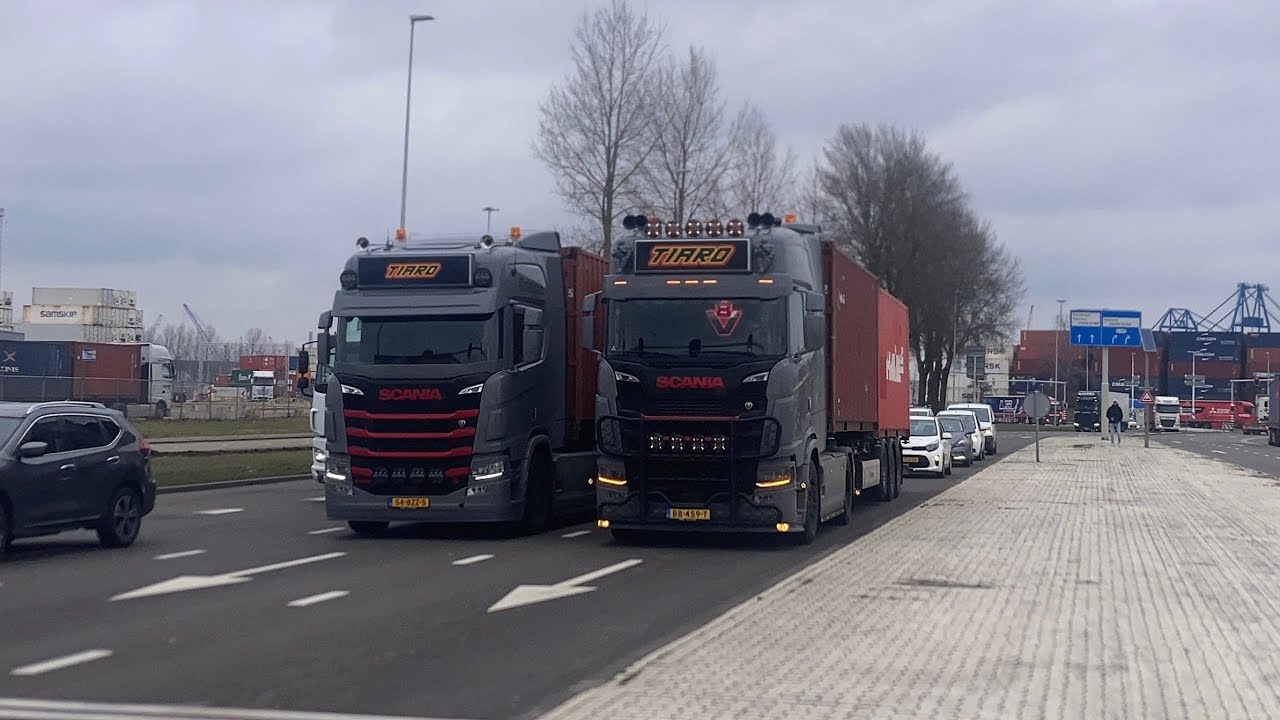 Truckspotting Rotterdam Waalhaven #scania #daf #volvo #scaniav8 #automobile 
