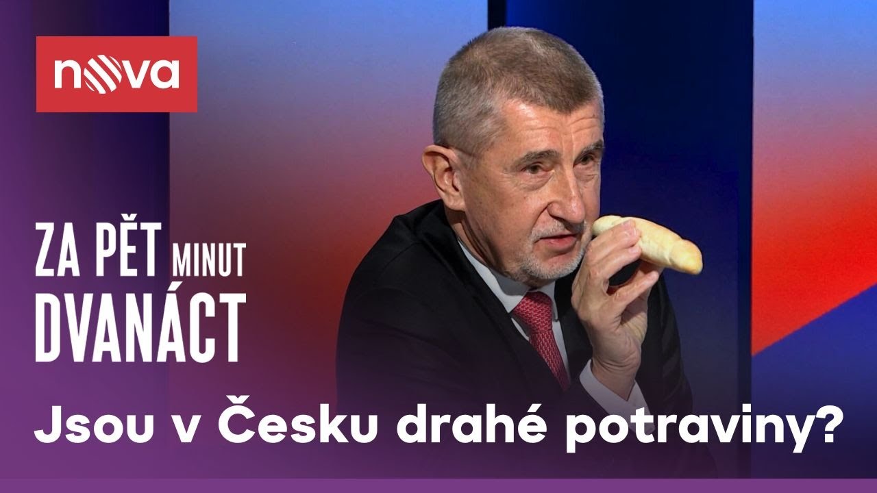 Andrej Babiš a Petr Fiala o drahých potravinách | Za pět minut dvanáct | Nova