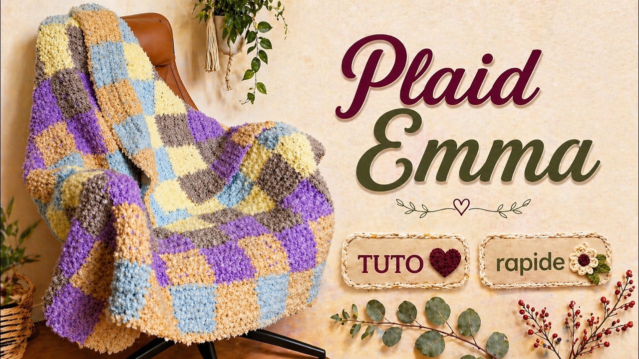 🌺PLAID EMMA AU CROCHET / RAPIDE ET FACILE À FAIRE