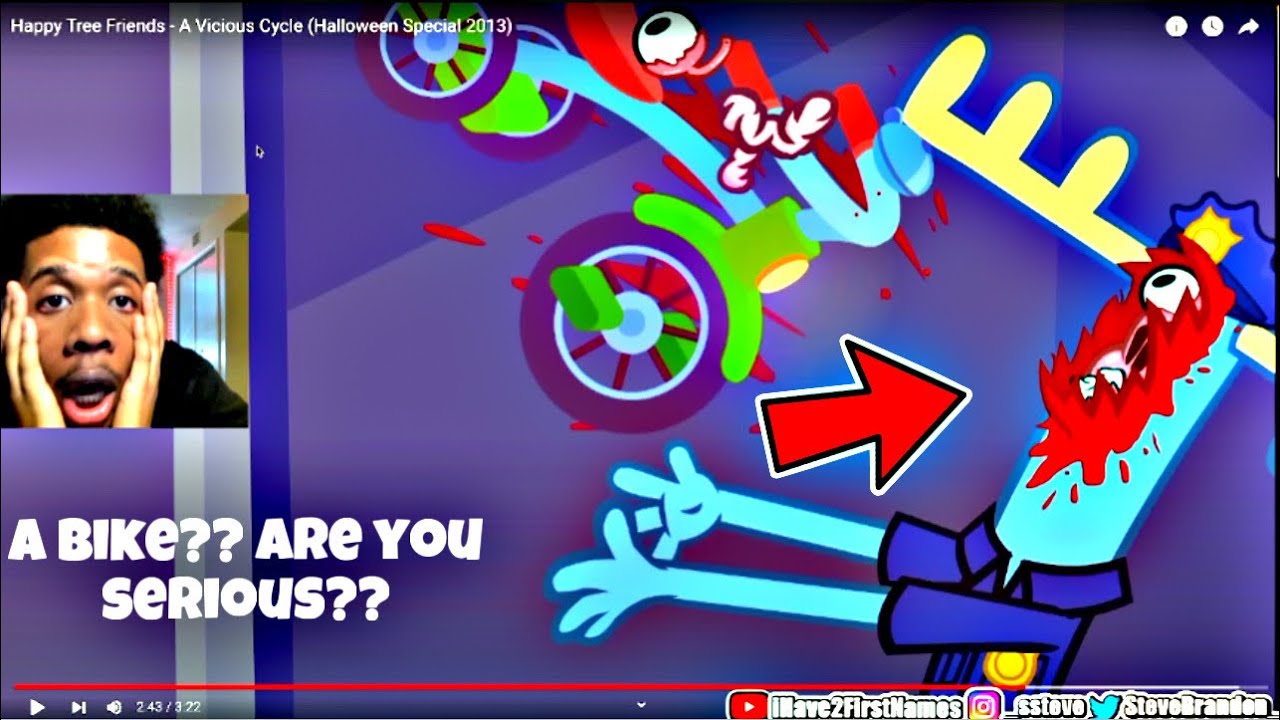 WTF IS THIS DUMB WAYS TO DIE??😂 Happy Tree Friends - A Vicious Cycle REACTION!