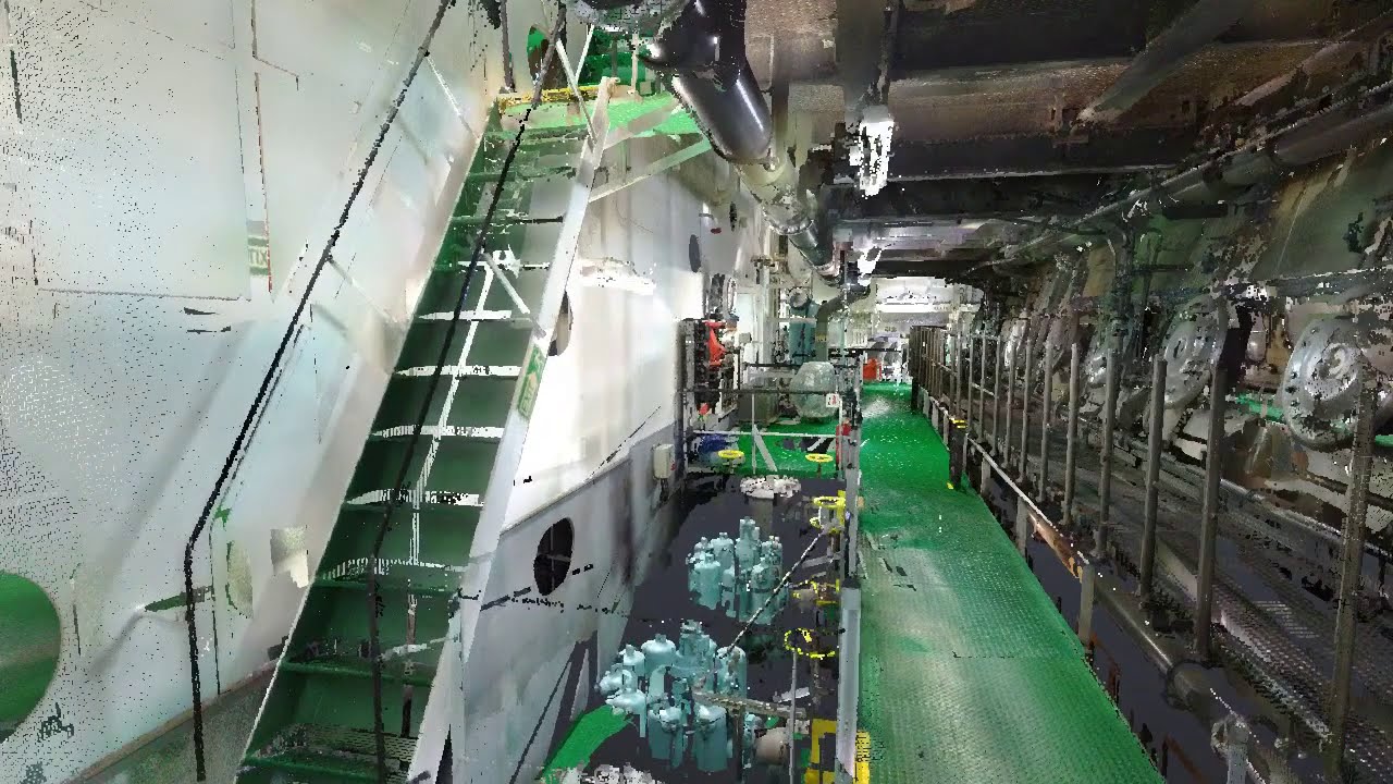 3D Laser scanning  services cargo ships engine room and BWTS