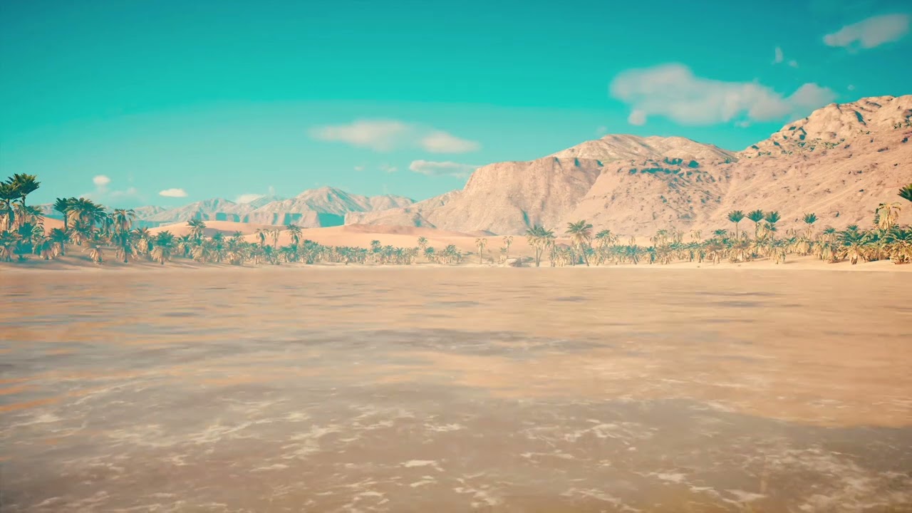 Blissful Desert Oasis| Ancient Ambience| 4K HD