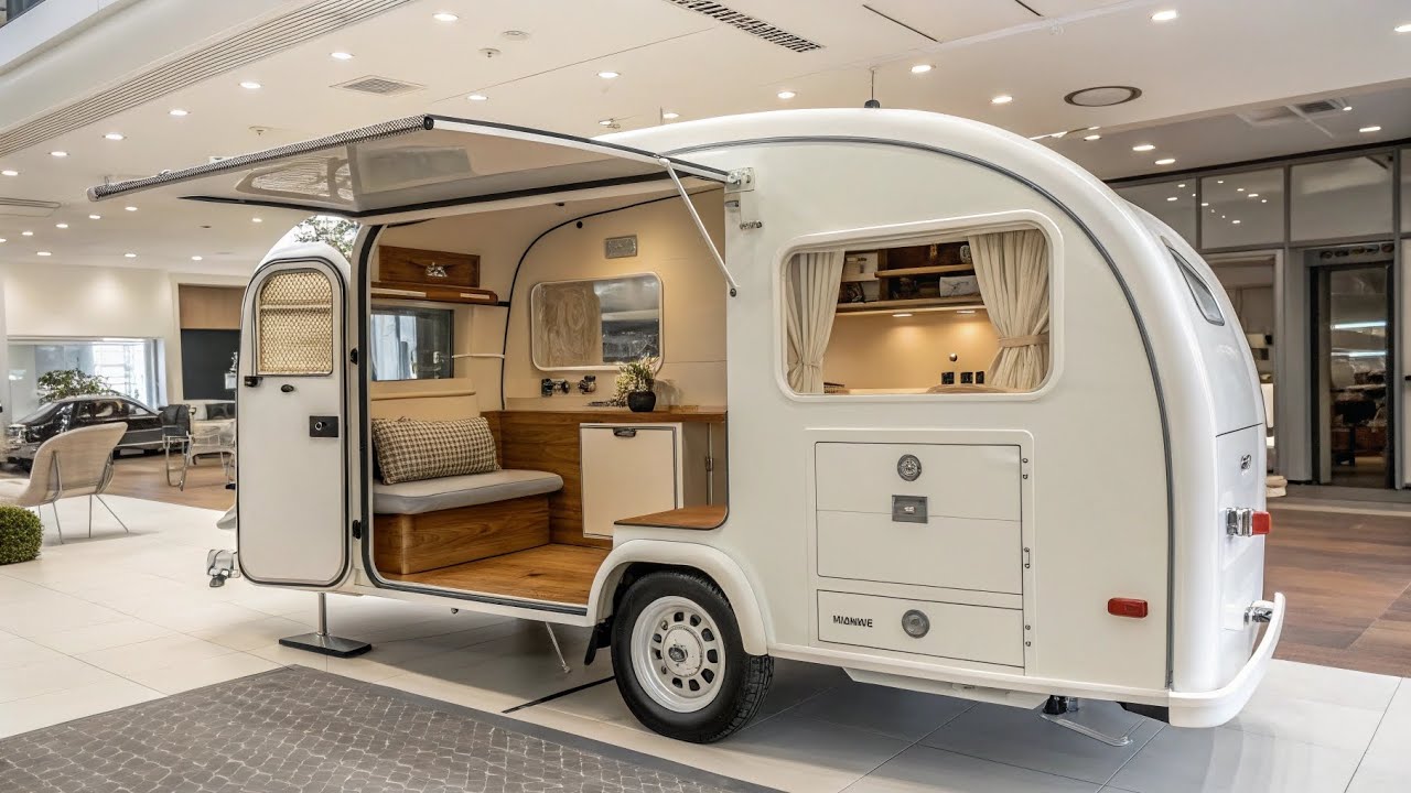 Tiny Retro Camper Tricycle 2026 – Ultra-Compact Vintage-Style Micro Camper for Urban Adventures
