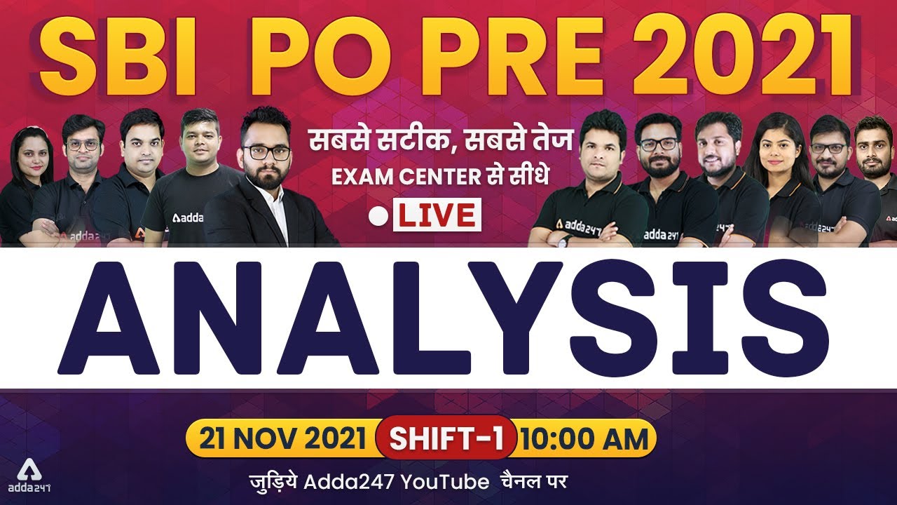 SBI PO Pre Exam Analysis (Shift 1, 21 November 2021) | Asked Questions & Expected Cut Off