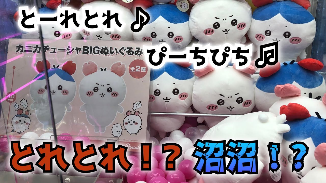 【クレーンゲーム】ちいかわ カニカチューシャBIGぬいぐるみにチャレンジ！！