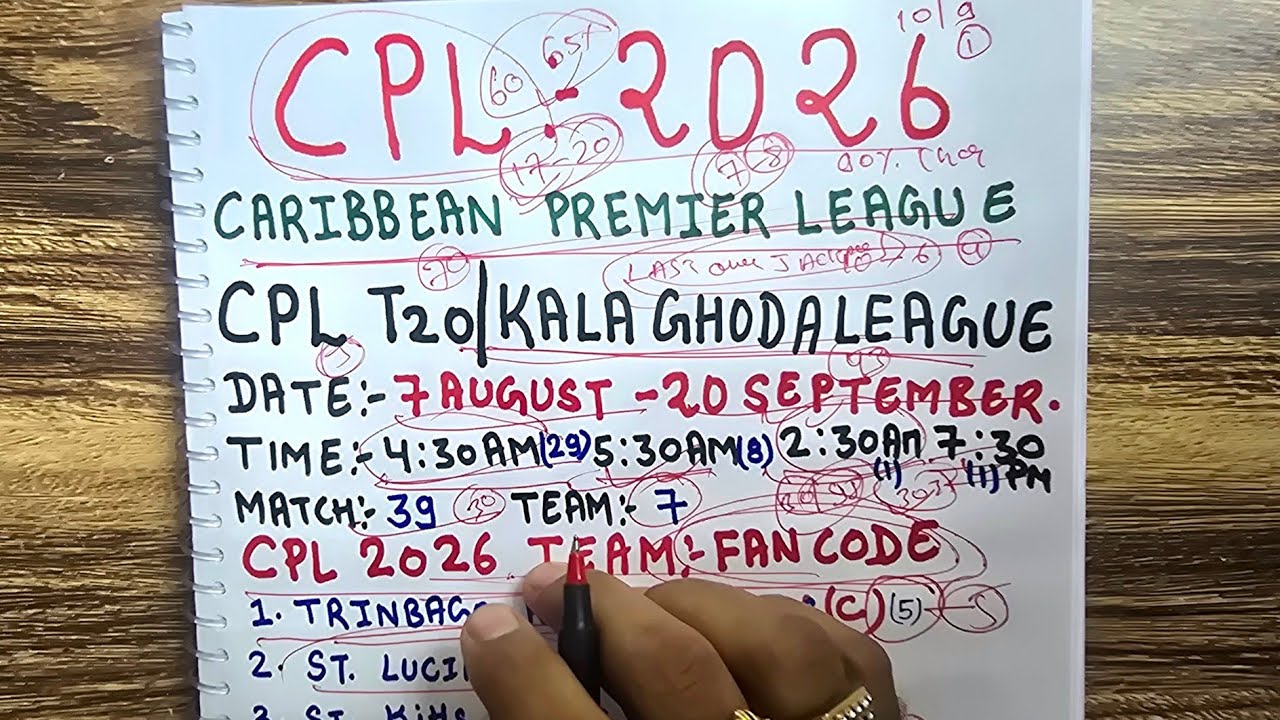 CPL 2026 Advance Match Prediction, Caribbean Premier League Full Stats Date Time Schedule #cpl2026
