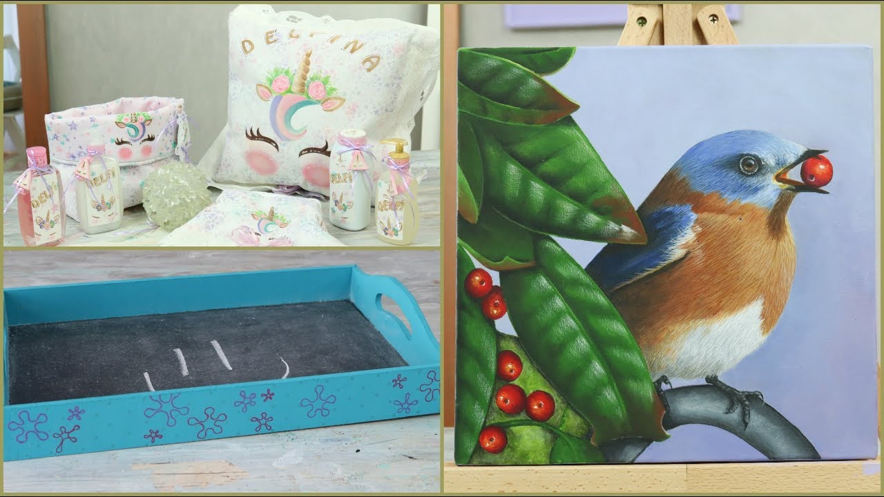 Manos a la Obra TV 2018 Programa 48 - Pintar Cuadros - Bandeja Pizarron - Almohadon Unicornio
