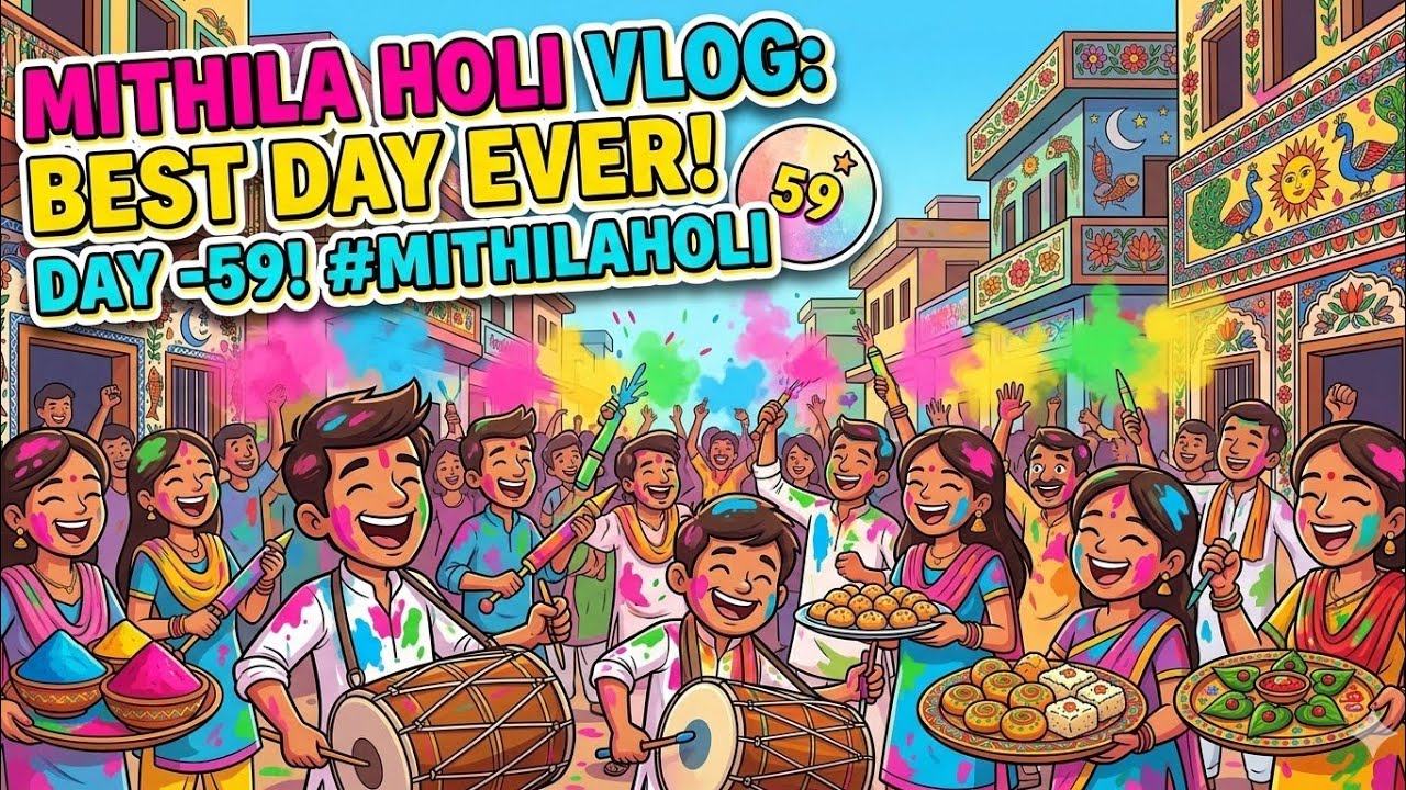 Lathmar to Maithili Holi: My Ultimate Mithila Holi Experience#day59 
