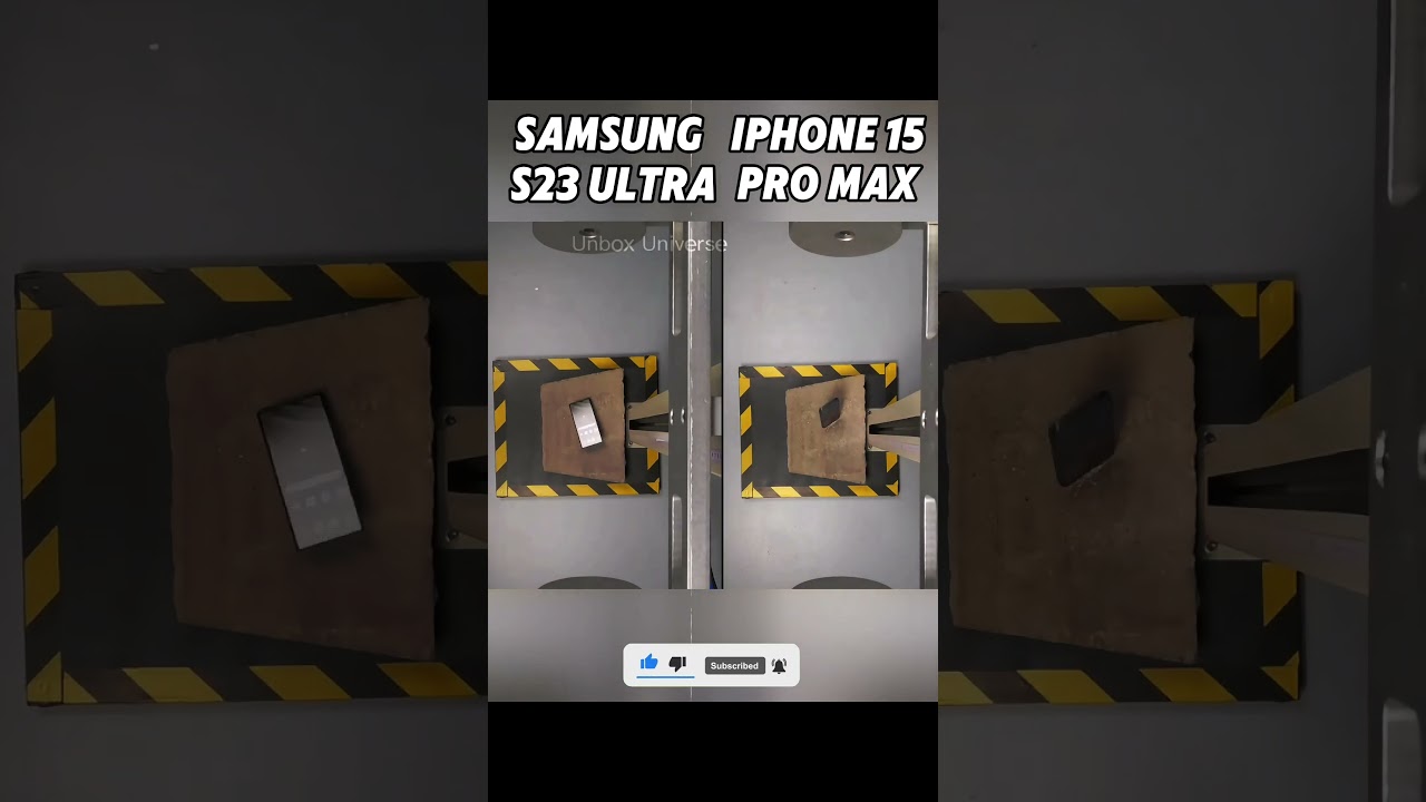iPhone 15 Pro Max vs Samsung S23 Ultra DROP TEST &ndash; Who Will SHATTER First?! 😱💀#shorts#viralvideo