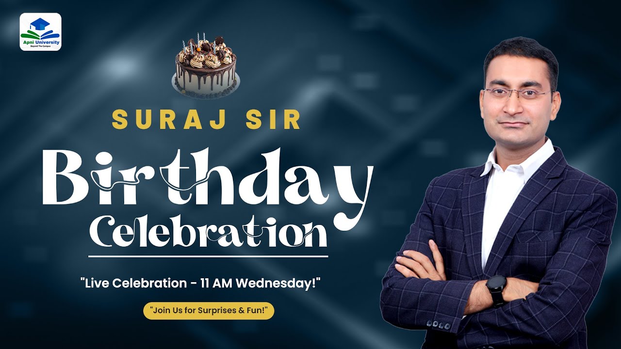 Suraj Sir Birthday Celebration 🎉🎉| Apni University Mega Event | Geography with Suraj Sir #surajsir