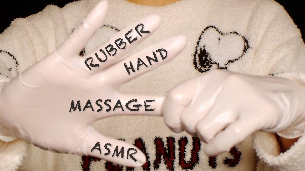 ASMR | Rubber Gloves Self Hand Massage (No Talking) ゴム手袋のセルフハンドマッサージ