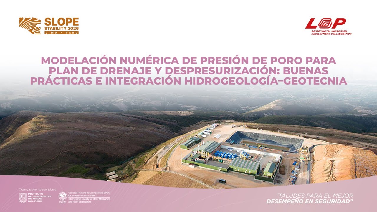 Modelación numérica de presión de poro para plan de drenaje y despresurización