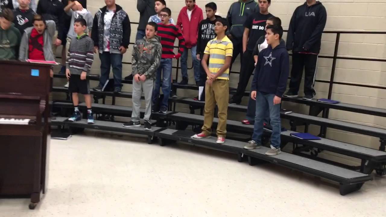 Fossum MS boys choir warmups 1a
