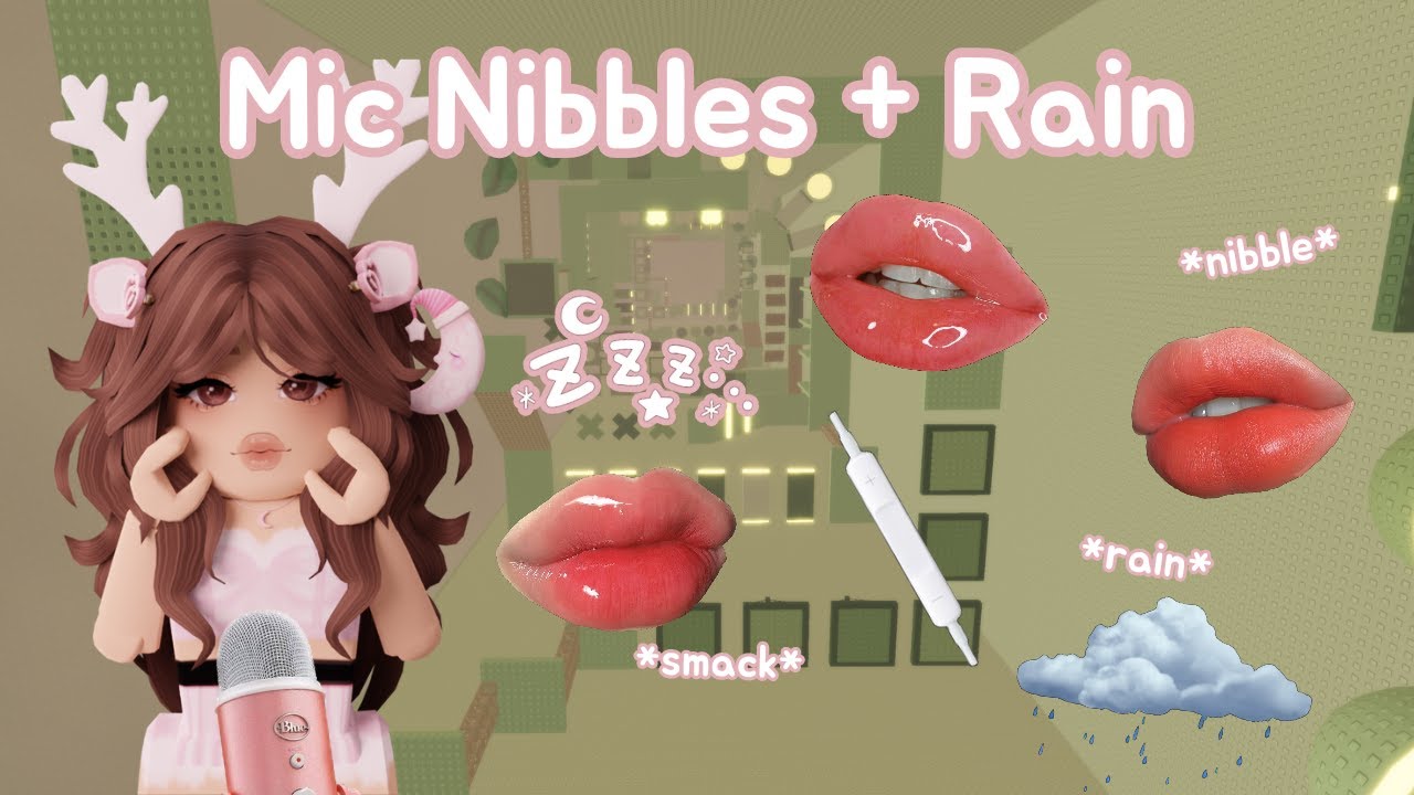 ꒰ Roblox ASMR 🎀 ꒱ Super Cozy LoFi Mic Nibbling & Rain 👄💭 𝜗𝜚 ˎˊ˗
