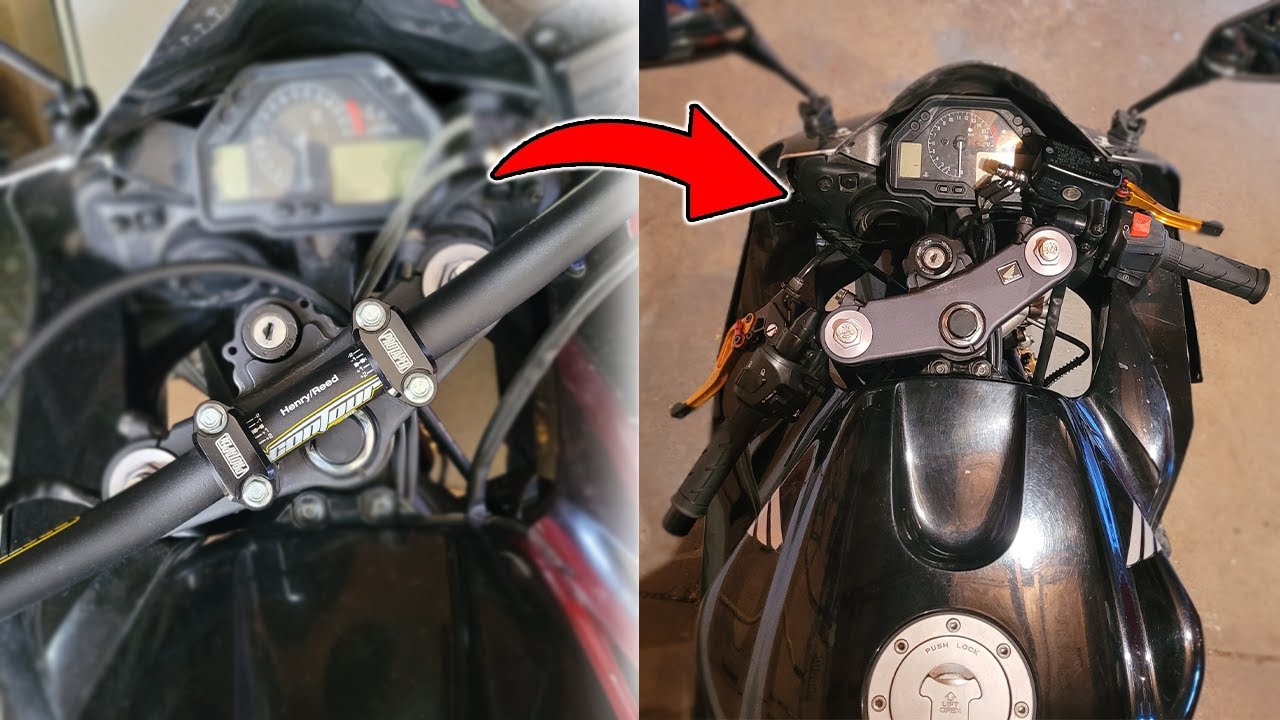 Замена рулей Protaper на штатные клипоны на моем Honda CBR 600RR!