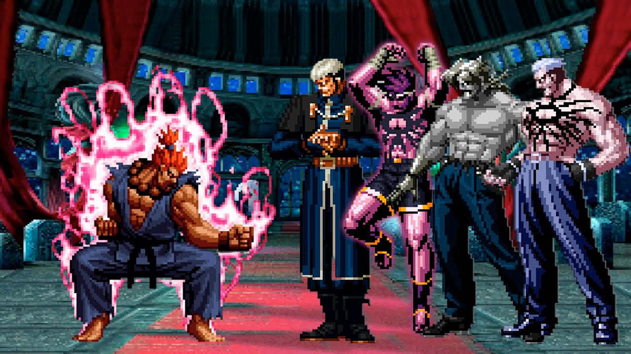[KOF Mugen] Shin Akuma vs Bosses Team