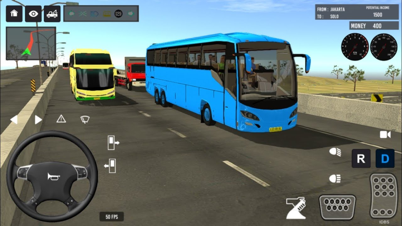 Euro Bus Driving Game Public Transportation 2024 Indonesia Bus Simulator Android Gameplay