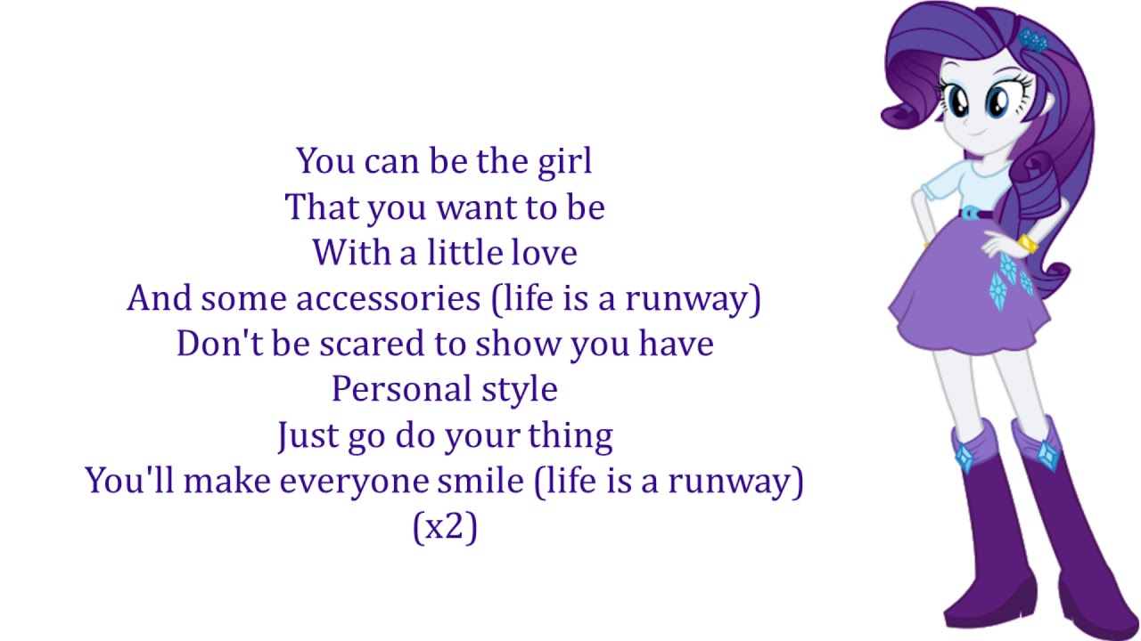 My Little Pony - Equestria Girls Life Is A Runway Lyrics