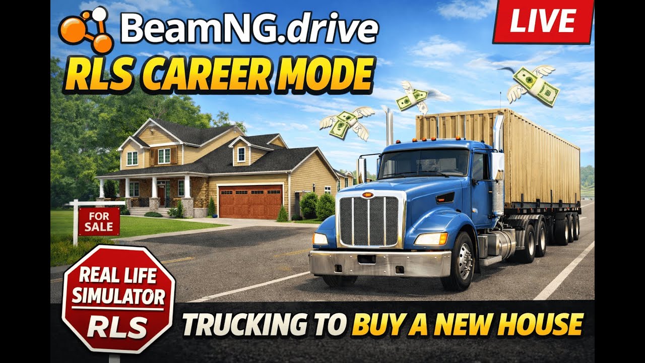 BeamNG.Drive RLS Career Mode - Trucking To Buy a New House