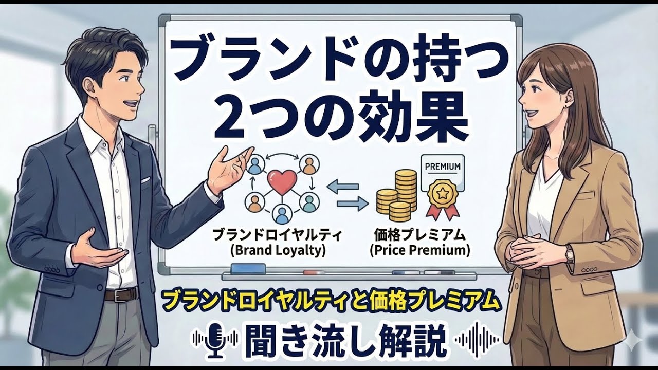 【重要論点・聞き流し】ブランドの２つの効果『ブランド・ロイヤルティと価格プレミアム』（事例２）