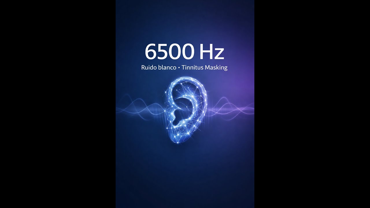 RUIDO BLANCO 6500 Hz | Tinnitus Masking | Sonido Estable 7 Horas