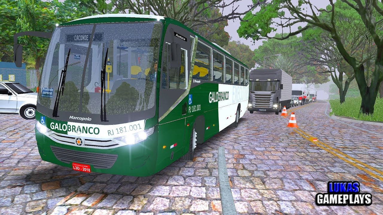 🔴[OMSI 2] Marcopolo Audace OF-1721L BlueTec 5 - chuva forte +G27 - Mapa SP BRASIL LC55