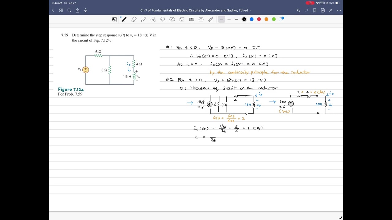 Problem 7.59, Fundamentals of Electric Circuits, 7th ed, by Charles Alexander, Matthew Sadiku