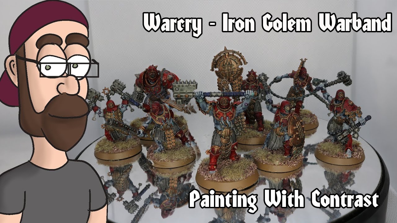 Painting The Iron Golem - Warcry Warband with Contrast Paint